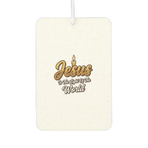 Jesus Light of the World Candle Christian Vector_1 Car Air Freshener