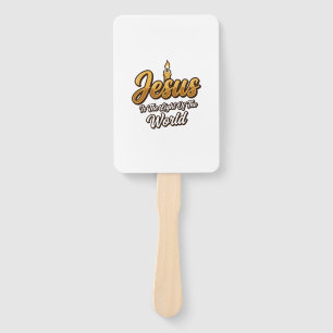 Jesus Light of the World Candle Christian Vector_1 Hand Fan