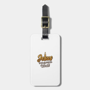 Jesus Light of the World Candle Christian Vector_1 Luggage Tag