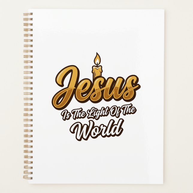 Jesus Light of the World Candle Christian Vector_1 Planner (Front)