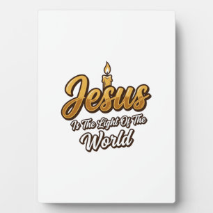 Jesus Light of the World Candle Christian Vector_1 Plaque