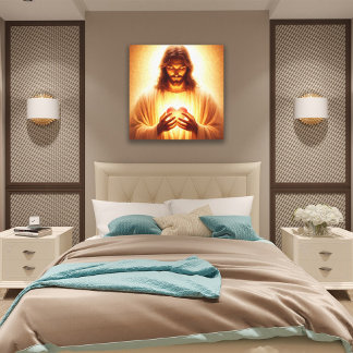 JESUS LIGHT OF THE WORLD CANVAS PRINT