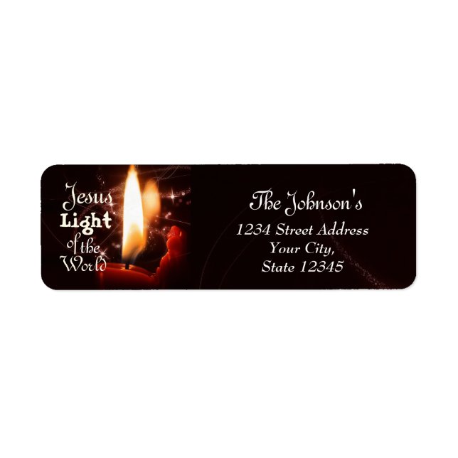 Jesus Light of the World, Christmas Candle (Front)