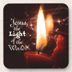 Jesus Light of the World, Christmas Candle Coaster