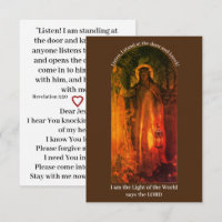 Jesus Light of the World Flat Card