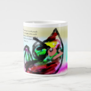 Jesus light of world large coffee mug