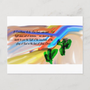 Jesus light of  world postcard