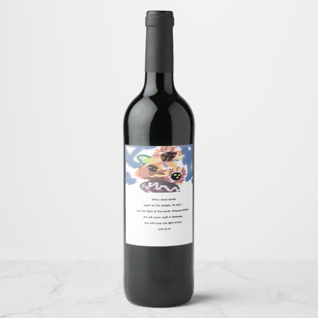 jesus light wine label (Front)