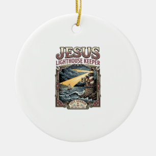 Jesus Lighthouse Keeper Jesus Lighthouse Keeper Ch Ceramic Tree Decoration