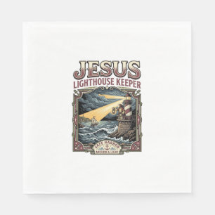 Jesus Lighthouse Keeper Jesus Lighthouse Keeper Ch Napkin