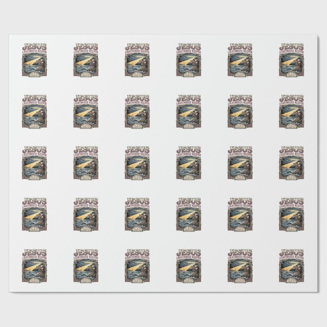 Jesus Lighthouse Keeper Jesus Lighthouse Keeper Ch Wrapping Paper (Flat)