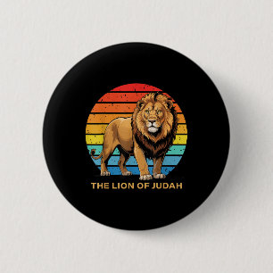 Jesus Lion Of Judah Christian Faith God Bible Vers 6 Cm Round Badge