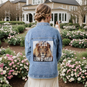 JESUS LION OF JUDAH Denim jean Jacket