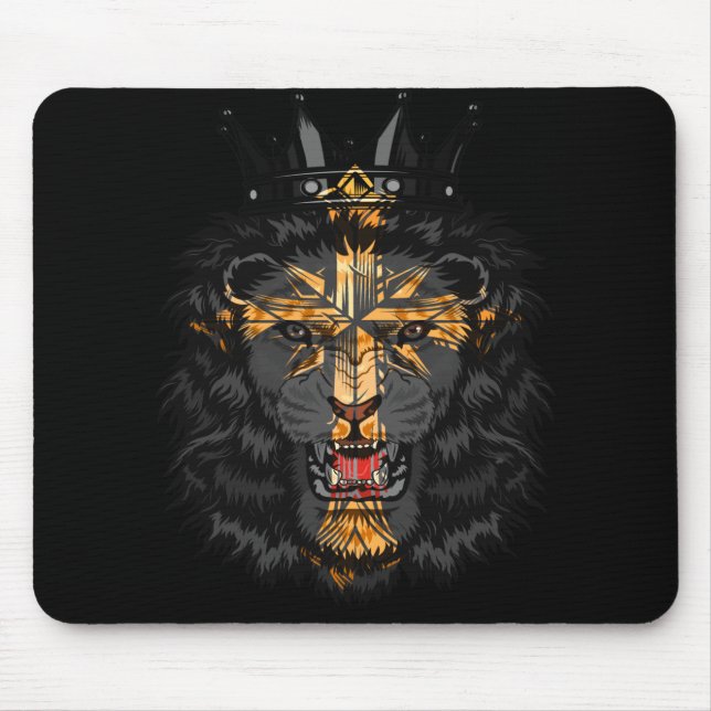 Jesus Lion of Judah Faithcross Mouse Mat (Front)