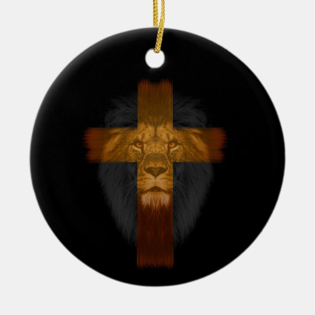 Jesus Lion of Judah Ornament (Front)
