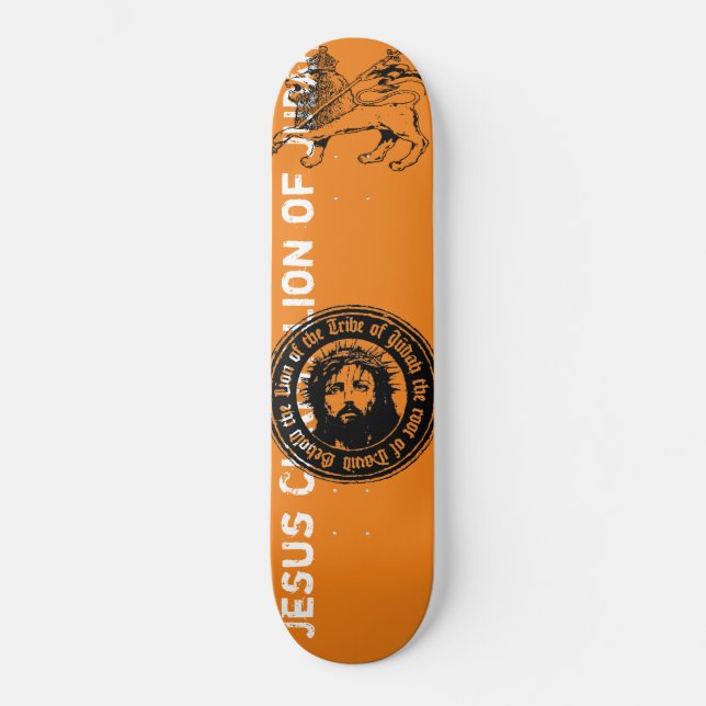 Jesus Lion of Judah Skateboard, 8 1/8" Deck Skateboard (Front)