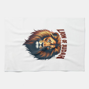 Jesus Lion of Judah Vintage Engraving Christian Te Tea Towel