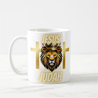 Jesus Lion on Judah Mug Gold Imprint