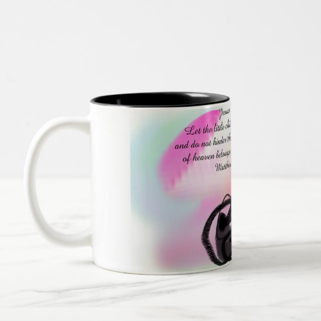 jesus little love Two-Tone coffee mug (Left)