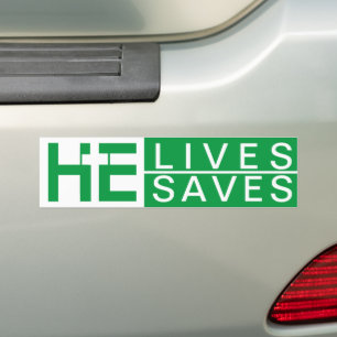 JESUS LIVES JESUS SAVES THE CROSS CHRISTIAN BUMPER STICKER