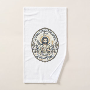 Jesus Lo Fi Study Beats Aesthetic Graphic Tee Chri Hand Towel