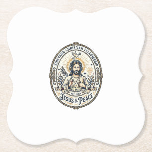 Jesus Lo Fi Study Beats Aesthetic Graphic Tee Chri Paper Coaster