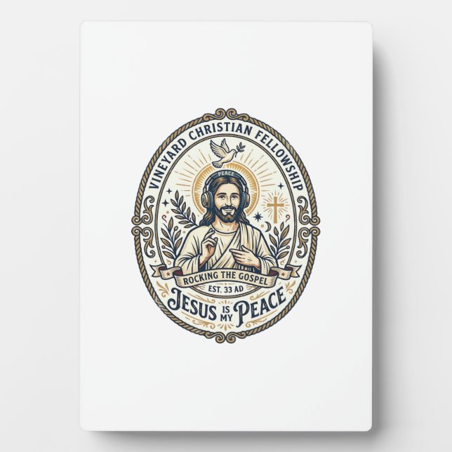 Jesus Lo Fi Study Beats Aesthetic Graphic Tee Chri Plaque (Front)