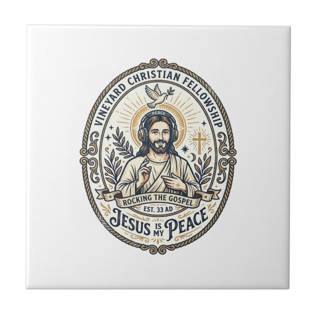 Jesus Lo Fi Study Beats Aesthetic Graphic Tee Chri Tile (Front)