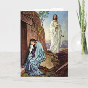 Jesus looking at women Greeting card