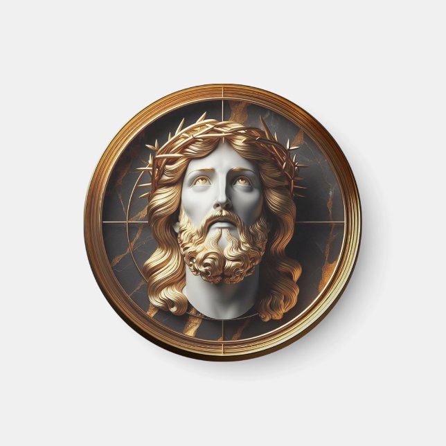 Jesus looking in the heavens with Divine Encounter Magnet (Front)