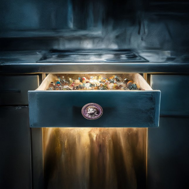 Jesus looking in the heavens  with thorns ceramic knob (Creator Uploaded)