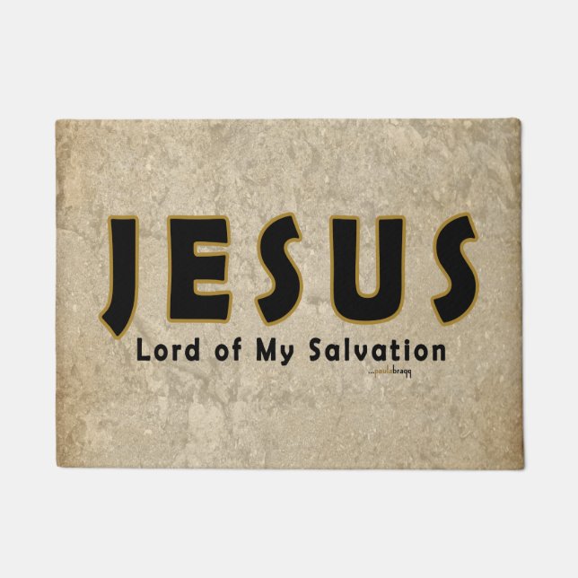 Jesus, Lord of My Salvation (Christian Faith) Doormat (Front)