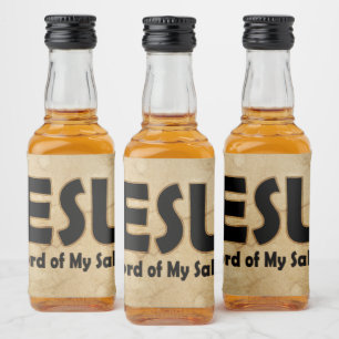 Jesus Lord Salvation Liquor Bottle Label