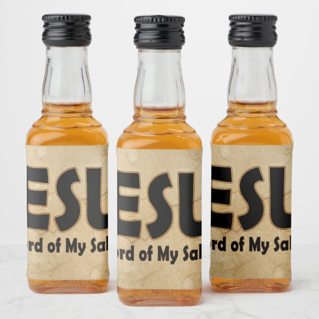 Jesus Lord Salvation Liquor Bottle Label (Bottles)