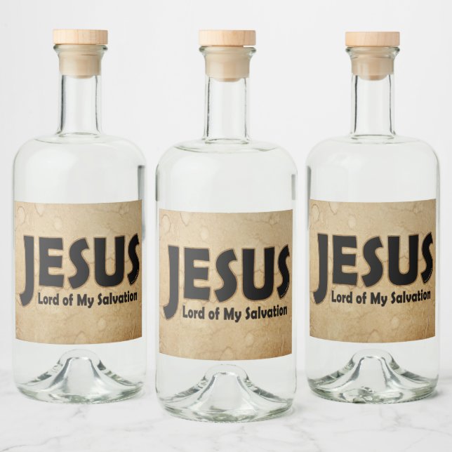 Jesus Lord Salvation Liquor Bottle Label (Bottles)