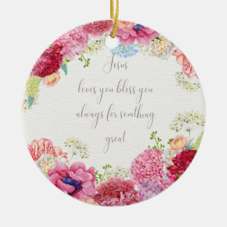 Jesus love  ceramic tree decoration