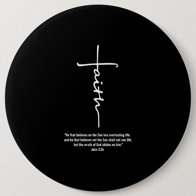 Jesus Love | Faith Cross Christian Jesus Faith God 6 Cm Round Badge (Front)