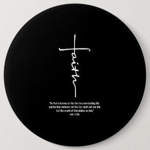 Jesus Love   Faith Cross Christian Jesus Faith God 6 Cm Round Badge