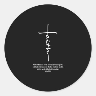 Jesus Love   Faith Cross Christian Jesus Faith God Classic Round Sticker