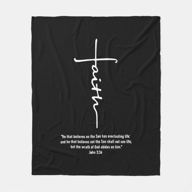 Jesus Love | Faith Cross Christian Jesus Faith God Fleece Blanket (Front)