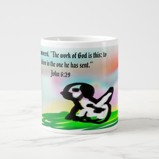 jesus love forever  large coffee mug (Front)