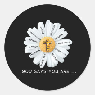Jesus Love   God Say You Are... Classic Round Sticker