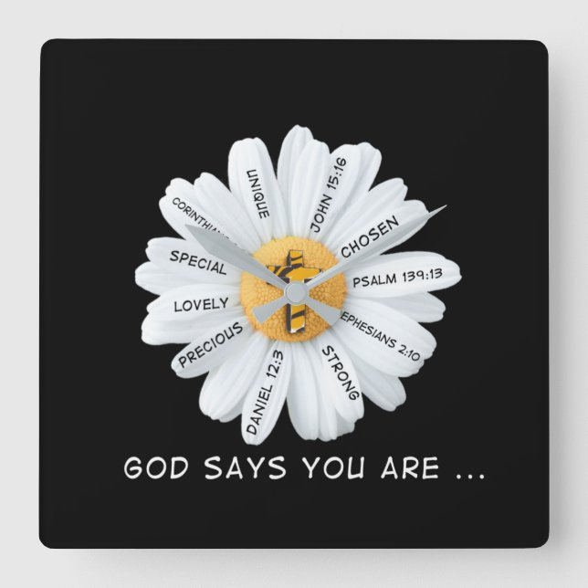 Jesus Love | God Say You Are... Square Wall Clock (Front)