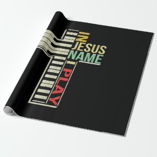 Jesus Love In Jesus Name I Play Piano Christian Wrapping Paper