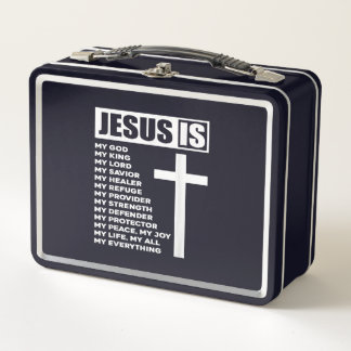 Jesus Love | Jesus Is My God My King My Everything Metal Lunch Box
