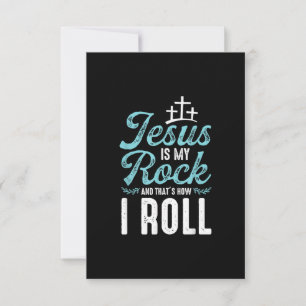 Jesus Love  Jesus Is My Rock And That's How I Roll RSVP Card