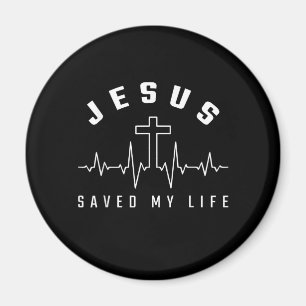 Jesus Love Jesus Saved My Life Cross Christian Magnet