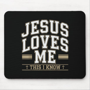 Jesus Love Me This I Know Christian Men God Son Go Mouse Mat
