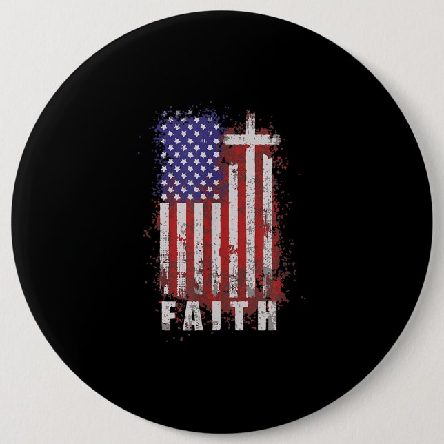 Jesus Love | Patriotic Christian Faith Jesus USA 6 Cm Round Badge (Front)