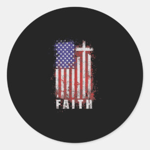 Jesus Love   Patriotic Christian Faith Jesus USA Classic Round Sticker